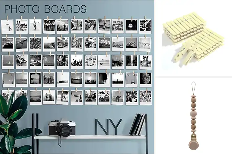 Detailed view of Best Beige Wood Clips