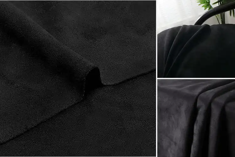 Detailed view of Best Black Suede Fabric Futon Material