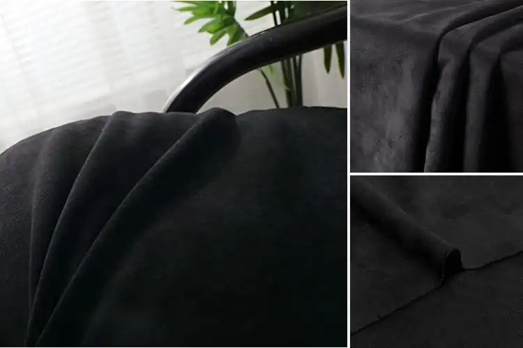 Detailed view of Best Black Suede Fabric Material Futons