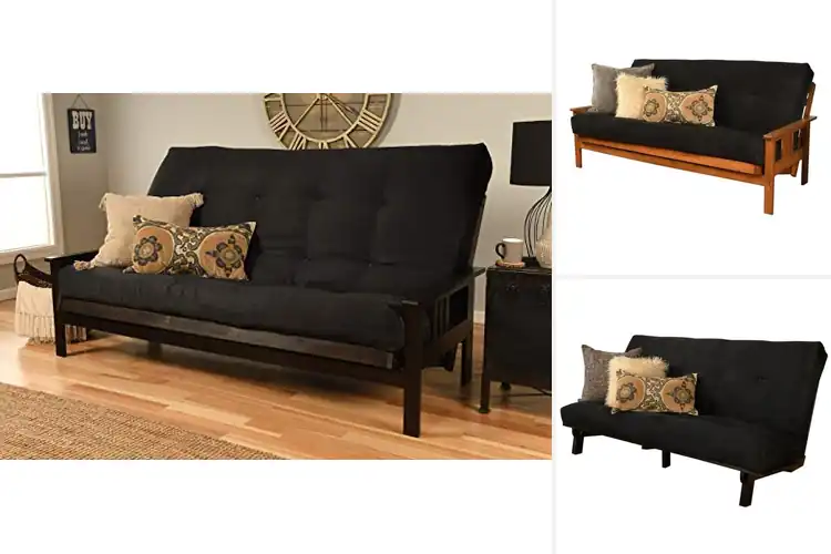 Detailed view of Best Black Suede Futon