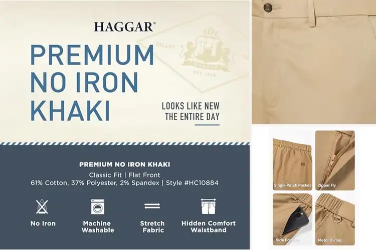 Detailed view of Best Comfort Waist Khakis