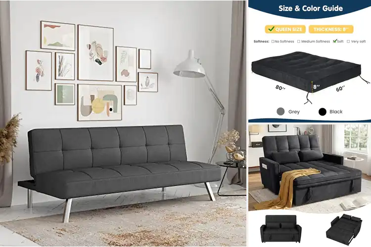 Detailed view of Best Fabric Futons For Guests