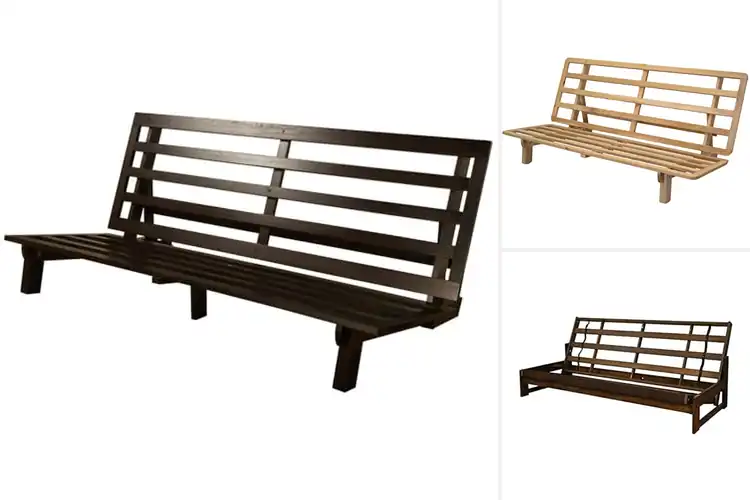 Detailed view of Best Fabric Wood Metal Frame Futon