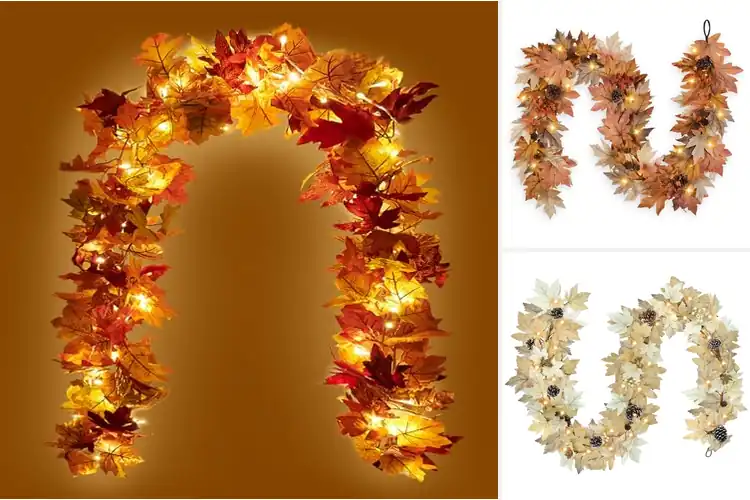 Detailed view of Best Fall Garland Lights: Top 5 Picks for a Cozy Autumn Glow