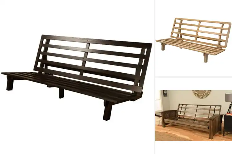 Detailed view of Best Wood And Metal Frame Futon Construction
