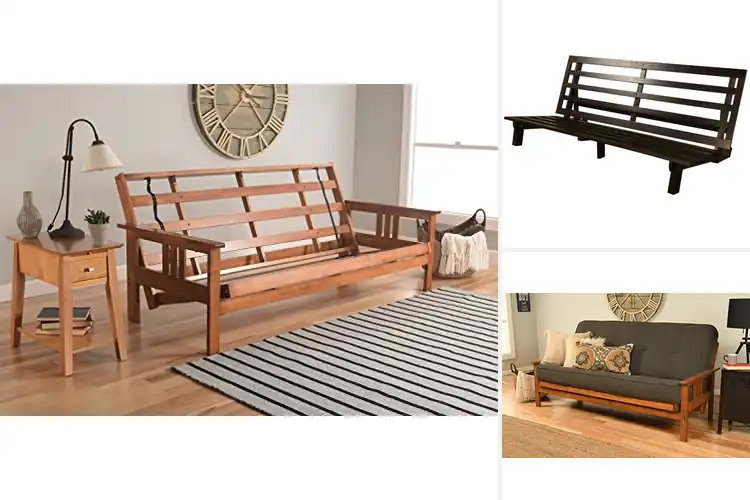 Detailed view of Best Wood Frame Futons for Stylish Everyday Comfort
